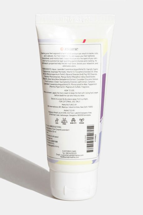 Zivame Hydrating Lavender Lush Foot Cream - 50 ml — image 2